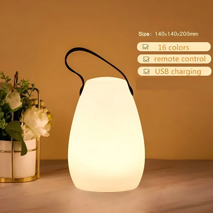 Kabellose LED-Tischleuchte mit Dimmfunktion und Farbwechsel