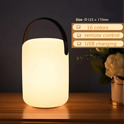 Kabellose LED-Tischleuchte mit Dimmfunktion und Farbwechsel