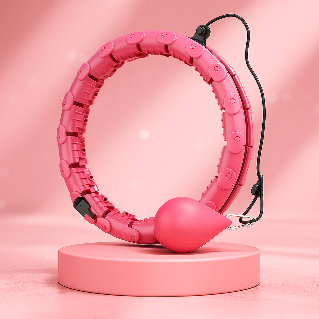 Verstellbarer Fitness-Hula-Hoop-Reifen mit Schwerkraft-Gewichtsball
