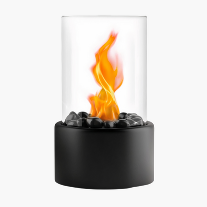 Tisch-Olielamp mit Glaszylinder und Flammenlöscher