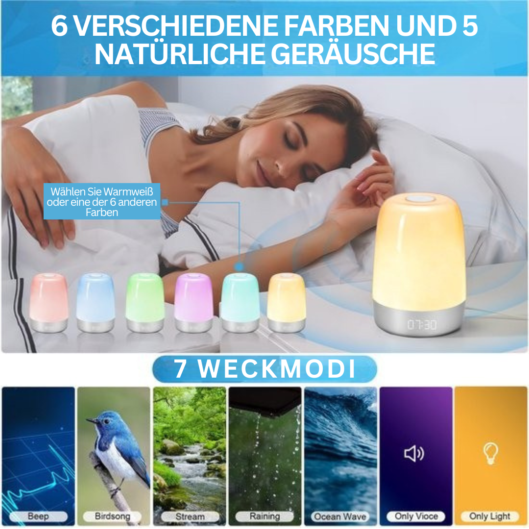 Dimmbares Wake-up Light mit Zonsopgang-Simulation