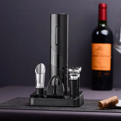 Elektrischer Weinöffner mit stilvoller Ladestation