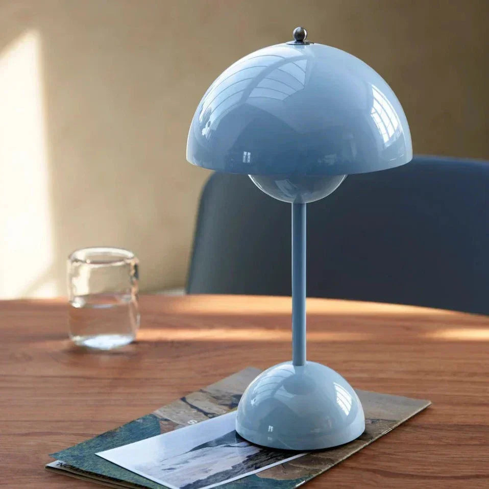 Drahtlose Pilz-Tischlampe mit USB-Ladefunktion