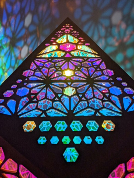 Boho-Diamant-Tischlampe mit USB-LED