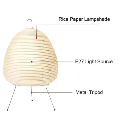 Japanische Stehlampe aus Reispapier E27 47 cm Weiß