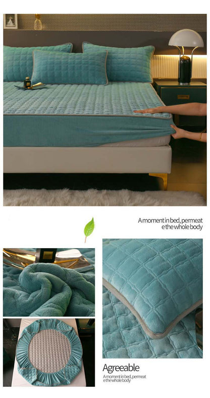 Elastisches Spannbettlaken aus Baumwolle mit Rundumgummi