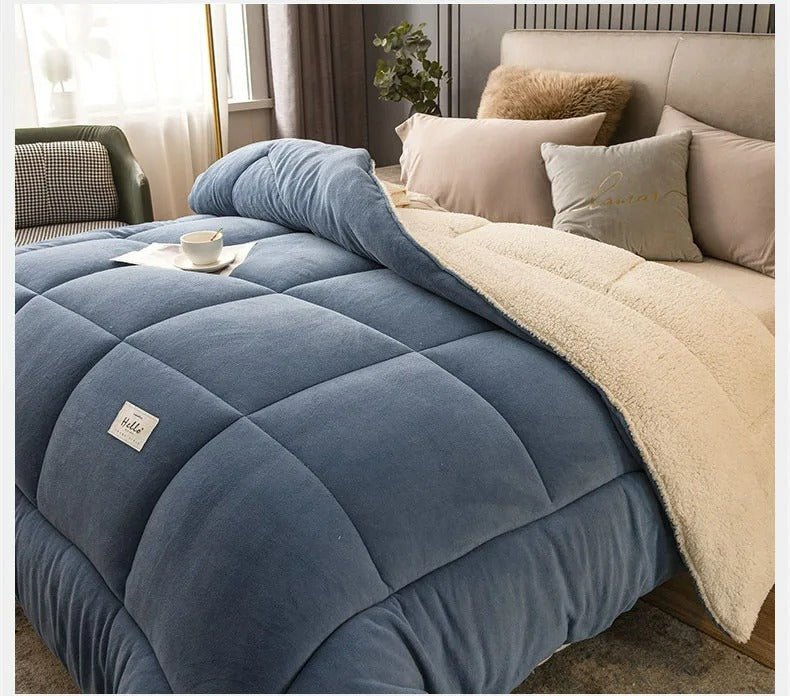 Wendbare Sherpa-Bettdecke mit wärmendem Fleece