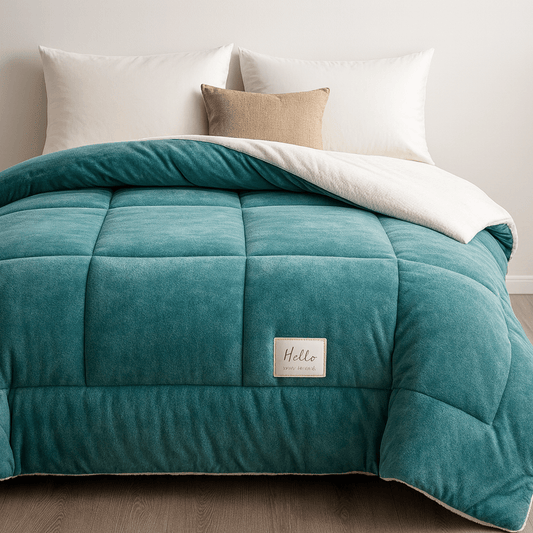 Wendbare Sherpa-Bettdecke mit wärmendem Fleece