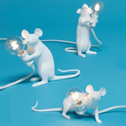 Mausförmige LED-Tischlampe aus Kunstharz mit modernem Design