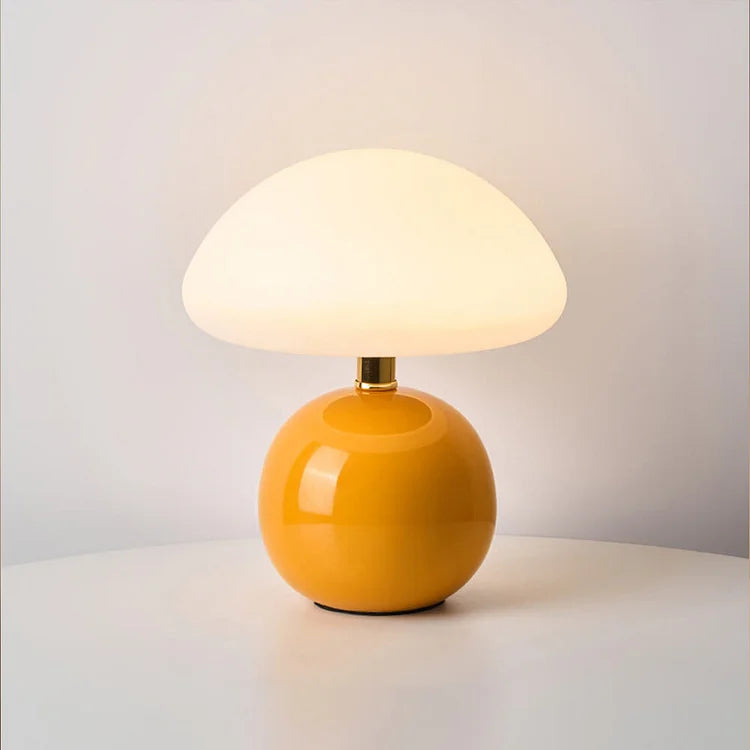 Pilz-Tischleuchte aus Keramik mit einstellbarem Licht