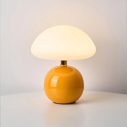 Pilz-Tischleuchte aus Keramik mit einstellbarem Licht