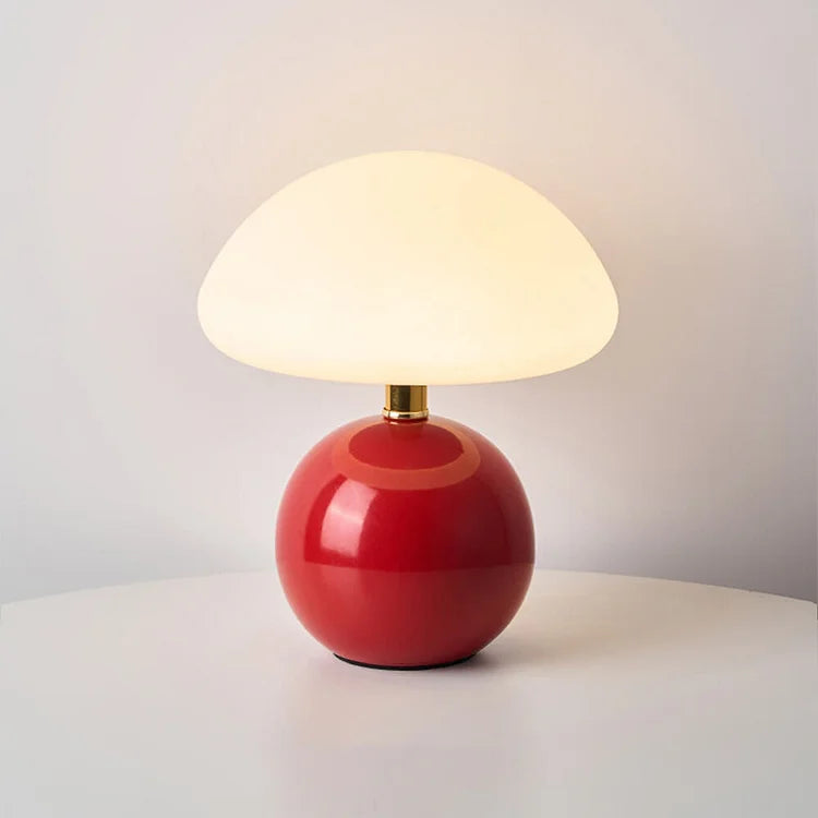 Pilz-Tischlampe aus Keramik mit dimmbarem LED-Licht | BB-22