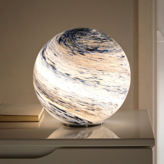 LED-Mondlampe aus Glas mit 16 Farben und USB-Anschluss
