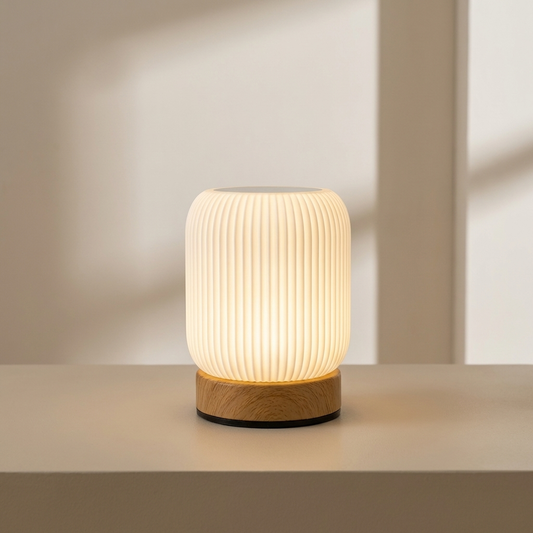 Runde LED-Nachttischlampe mit Touch-Steuerung