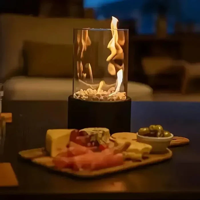 Tragbare Tischlaterne mit Flammeneffekt