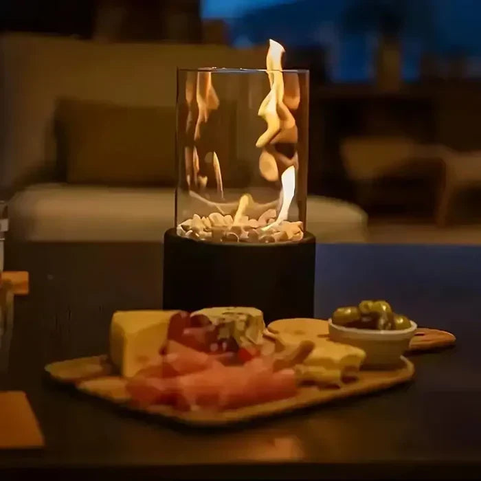 Kabellose LED-Tischleuchte mit Flammeneffekt