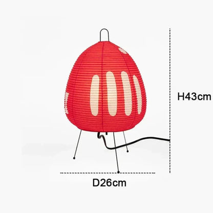 Japanische Reispapier-Tischleuchte mit Eisenfuß 47 cm