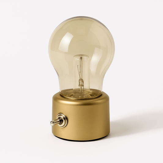 Vintage-Tafellampe mit USB-Ladefunktion und warmem Licht
