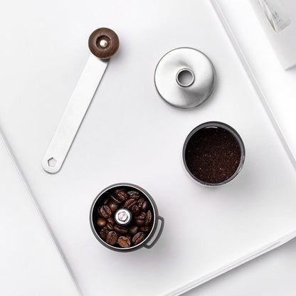 Edelstahl-Handkaffeemühle mit verstellbarem Mahlgrad