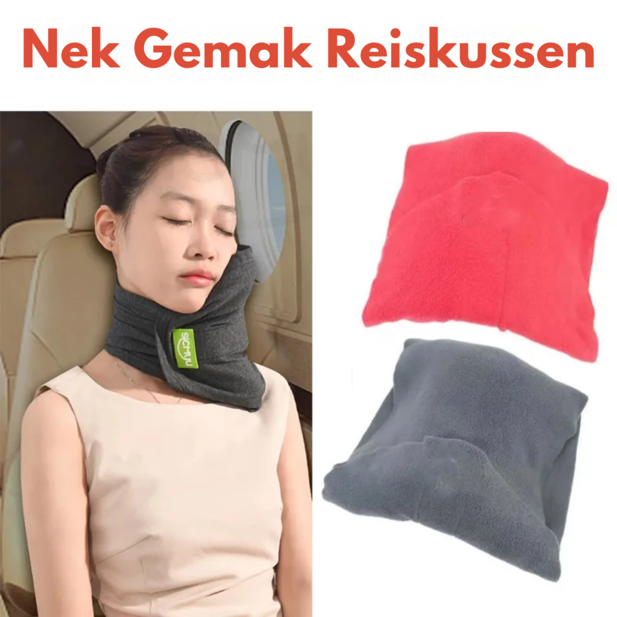 Ergonomisches Memory-Foam-Reisekissen mit waschbarem Bezug