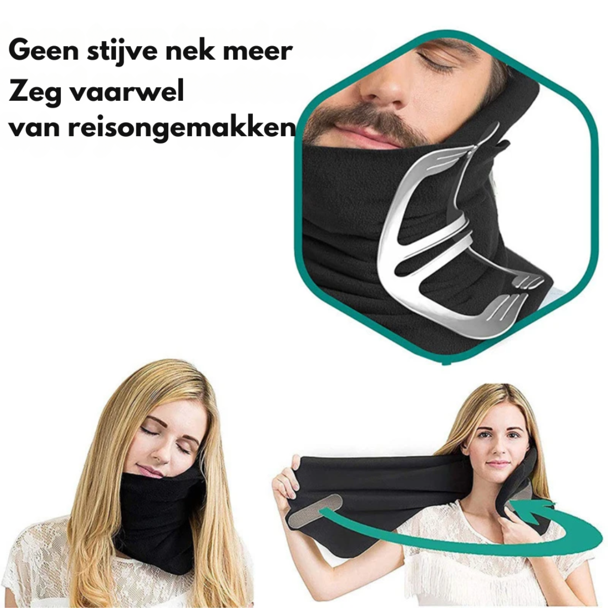 Ergonomisches Memory-Foam-Reisekissen mit waschbarem Bezug