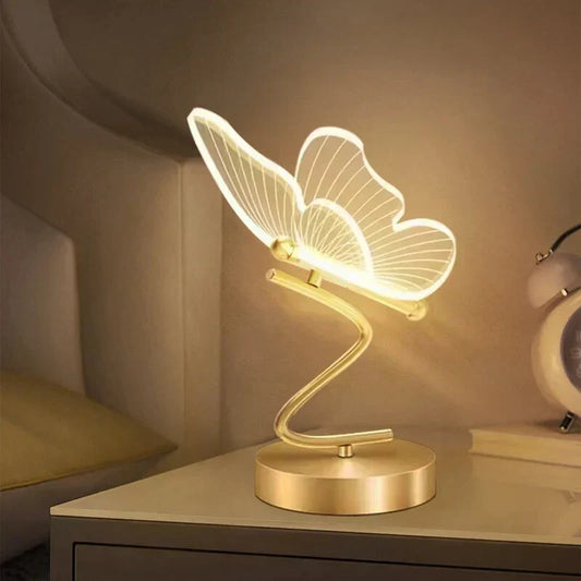 LED-Tischleuchte mit Schmetterlingsdesign