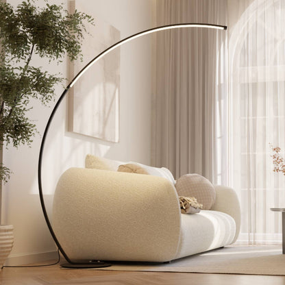 Minimalistische Bogenlampe mit Dimmfunktion und Smarthome-Steuerung