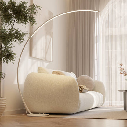 Minimalistische Bogenlampe mit Dimmfunktion und Smarthome-Steuerung