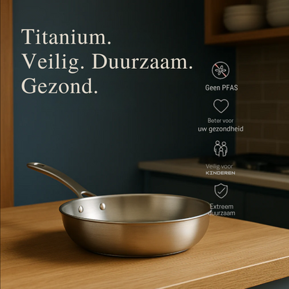 Titanium-Bratpfanne mit gehammerter Oberfläche