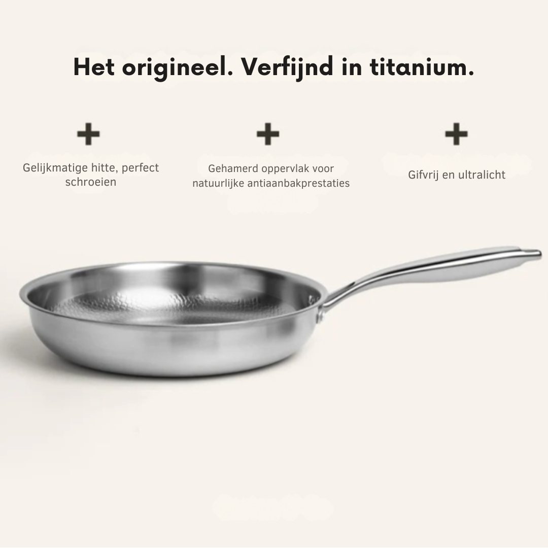 Titanium-Bratpfanne mit gehammerter Oberfläche