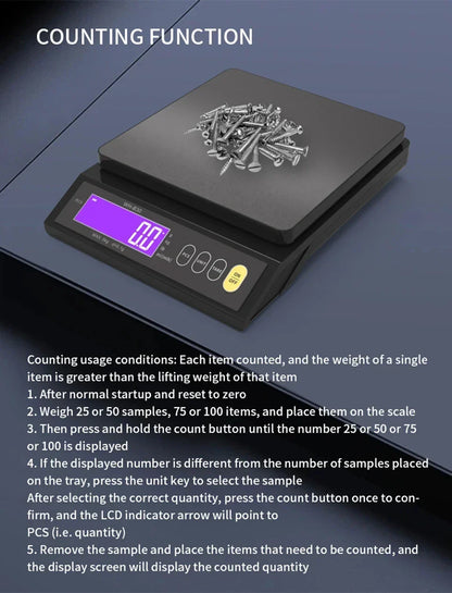 Digitale Küchenwaage mit LCD-Display