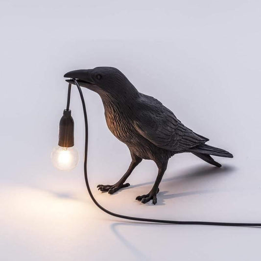 LED-Tischlampe im Raben-Design mit Warmweißem Licht