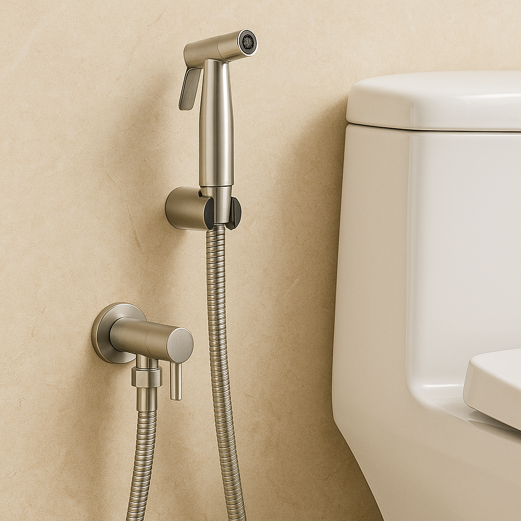 Edelstahl-Bidet-Handbrause mit Wandhalterung