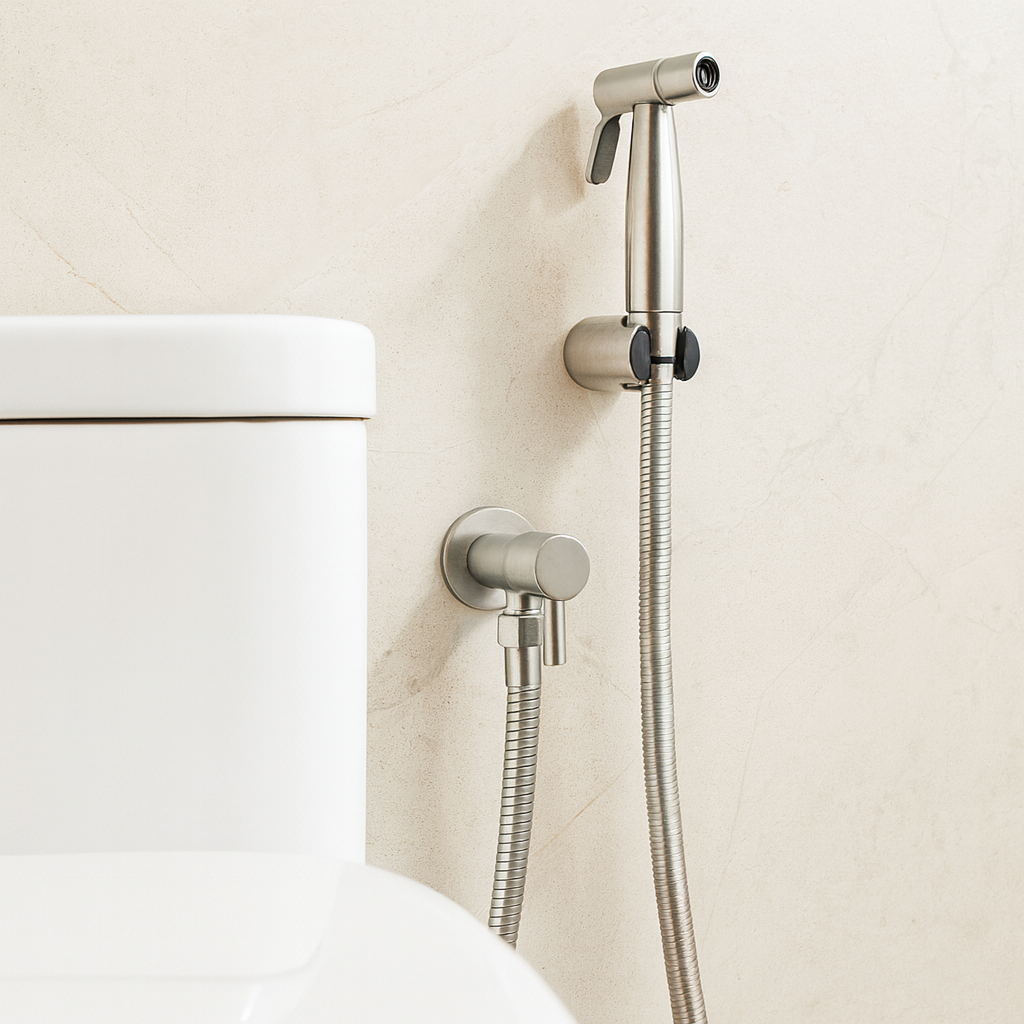 Edelstahl-Bidet-Handbrause mit Wandhalterung