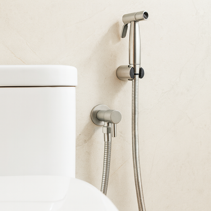 Edelstahl-Bidet-Handbrause mit Wandhalterung