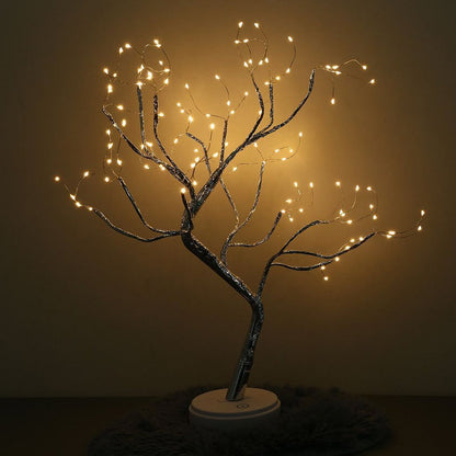 Bonsai-Baum-Tischleuchte mit LED-Beleuchtung