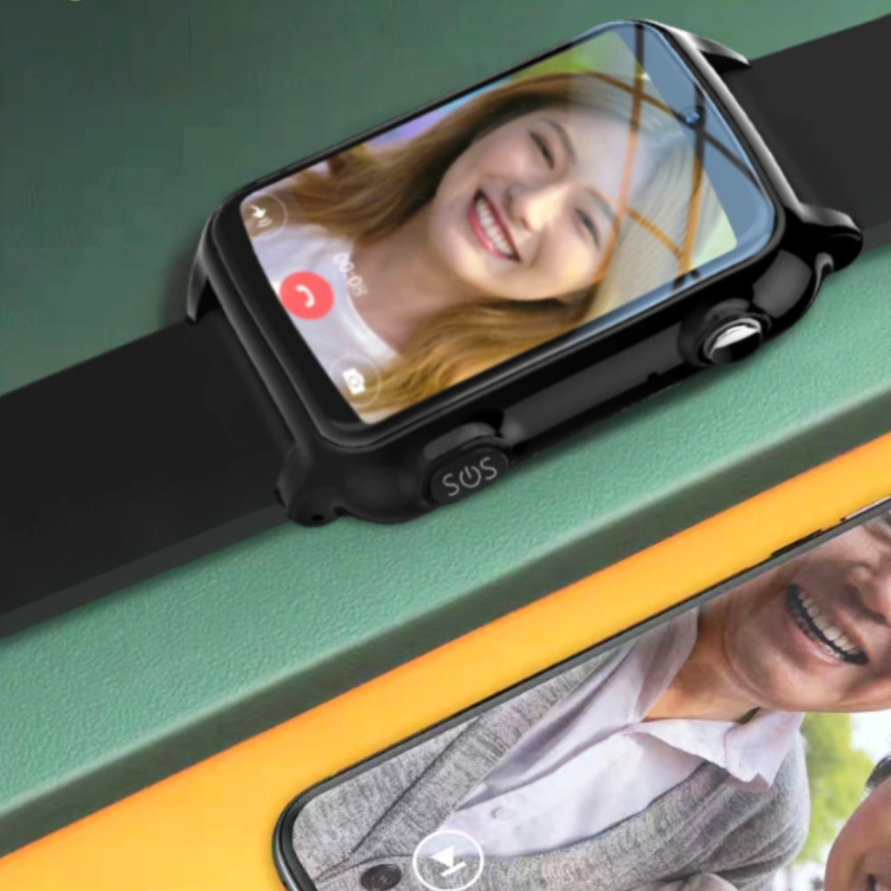 Senioren-Smartwatch mit Sturzerkennung und GPS Schwarz