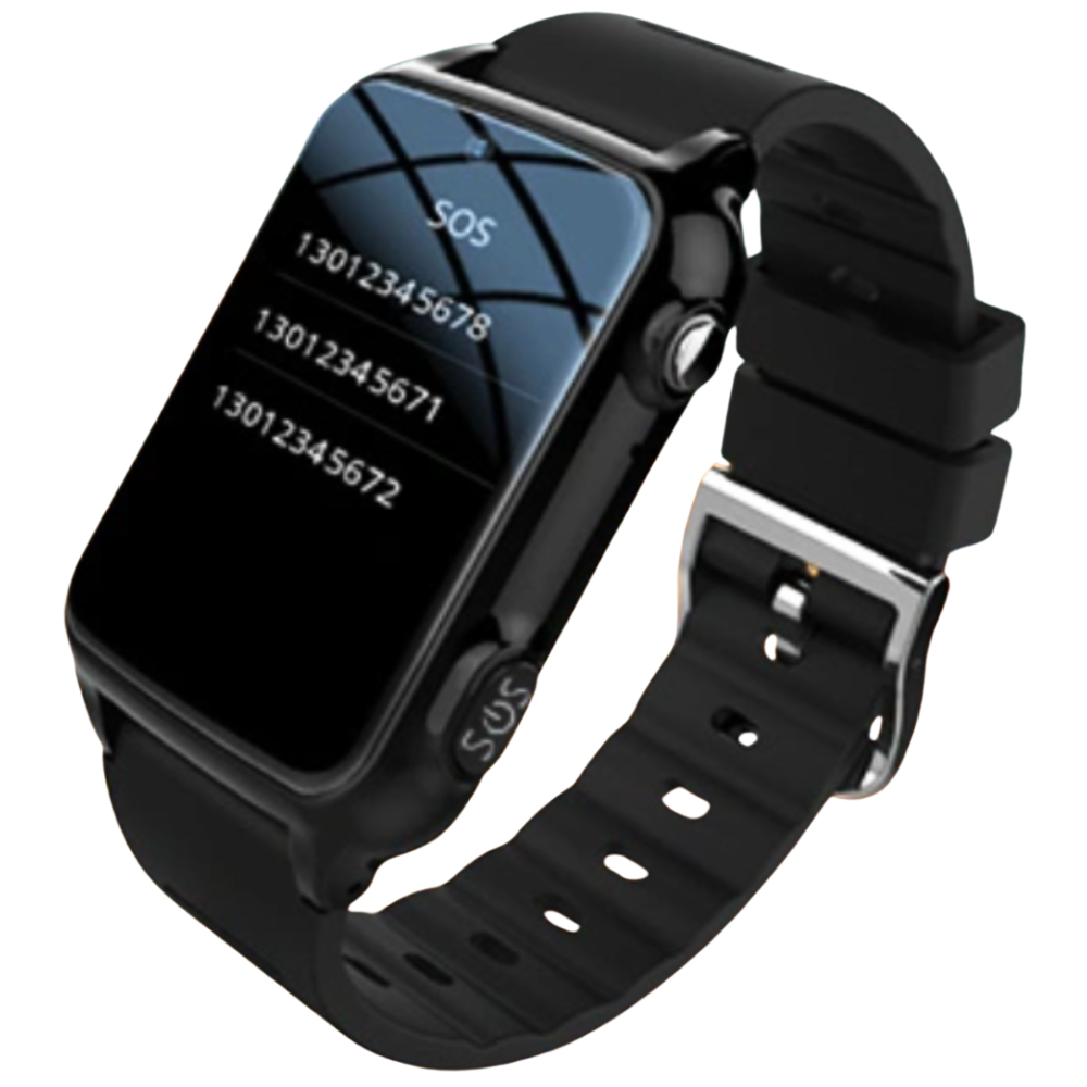 Senioren-Smartwatch mit Sturzerkennung und GPS Schwarz
