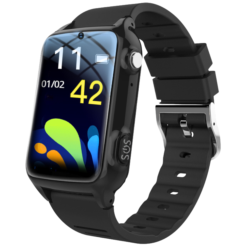 Senioren-Smartwatch mit Sturzerkennung und GPS Schwarz