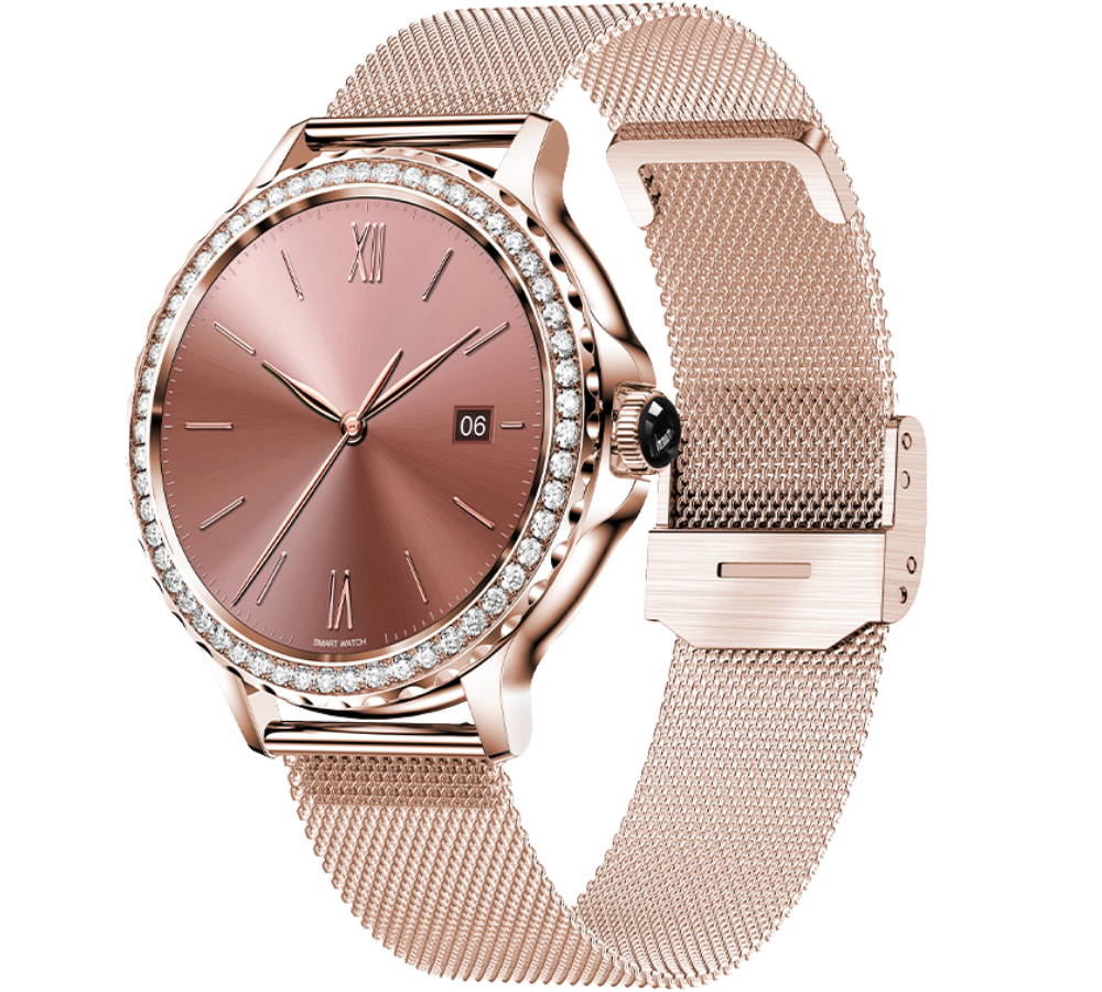 Damen-Smartwatch mit Bluetooth-Telefonie und 8 Tagen Akkulaufzeit