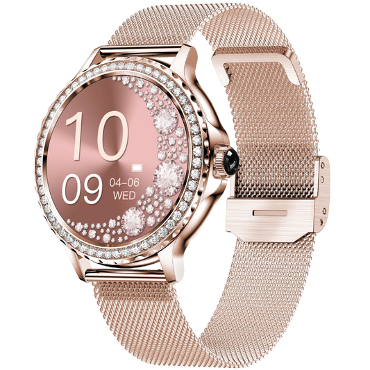 Damen-Smartwatch mit Bluetooth-Telefonie und 8 Tagen Akkulaufzeit