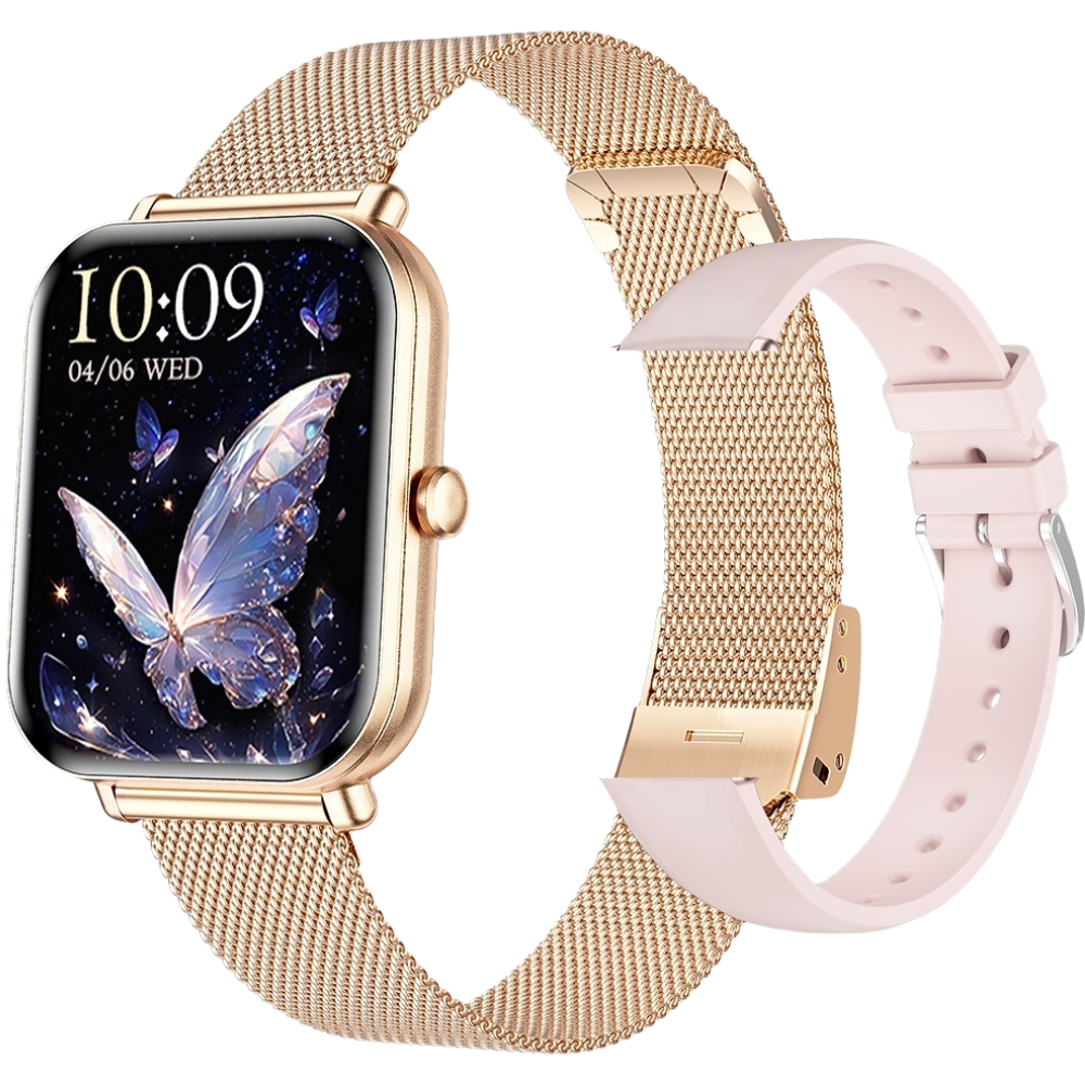 Damen-Smartwatch mit Bluetooth-Telefonie und Pulsmesser