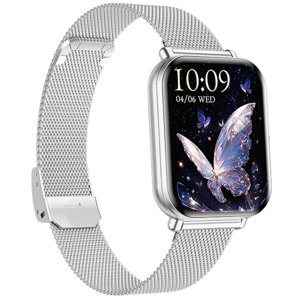 Damen-Smartwatch mit Bluetooth-Telefonie und Pulsmesser
