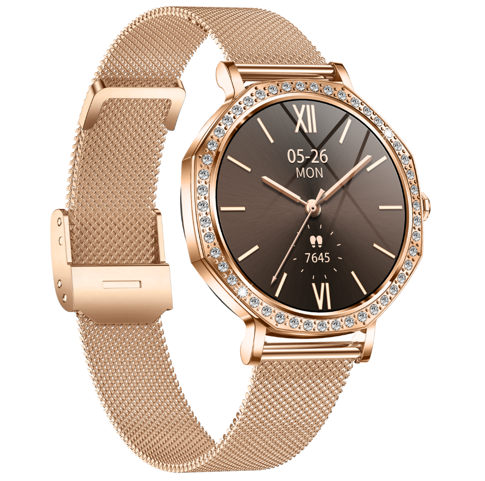 Damen-Smartwatch mit Bluetooth-Telefonie und 100 Sportmodi