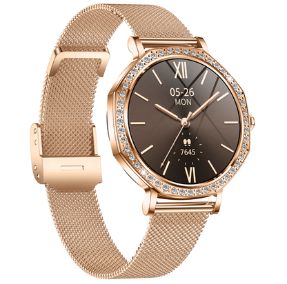 Damen-Smartwatch mit Bluetooth-Telefonie und 100 Sportmodi