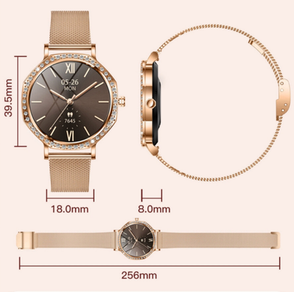 Damen-Smartwatch mit Bluetooth-Telefonie und 100 Sportmodi