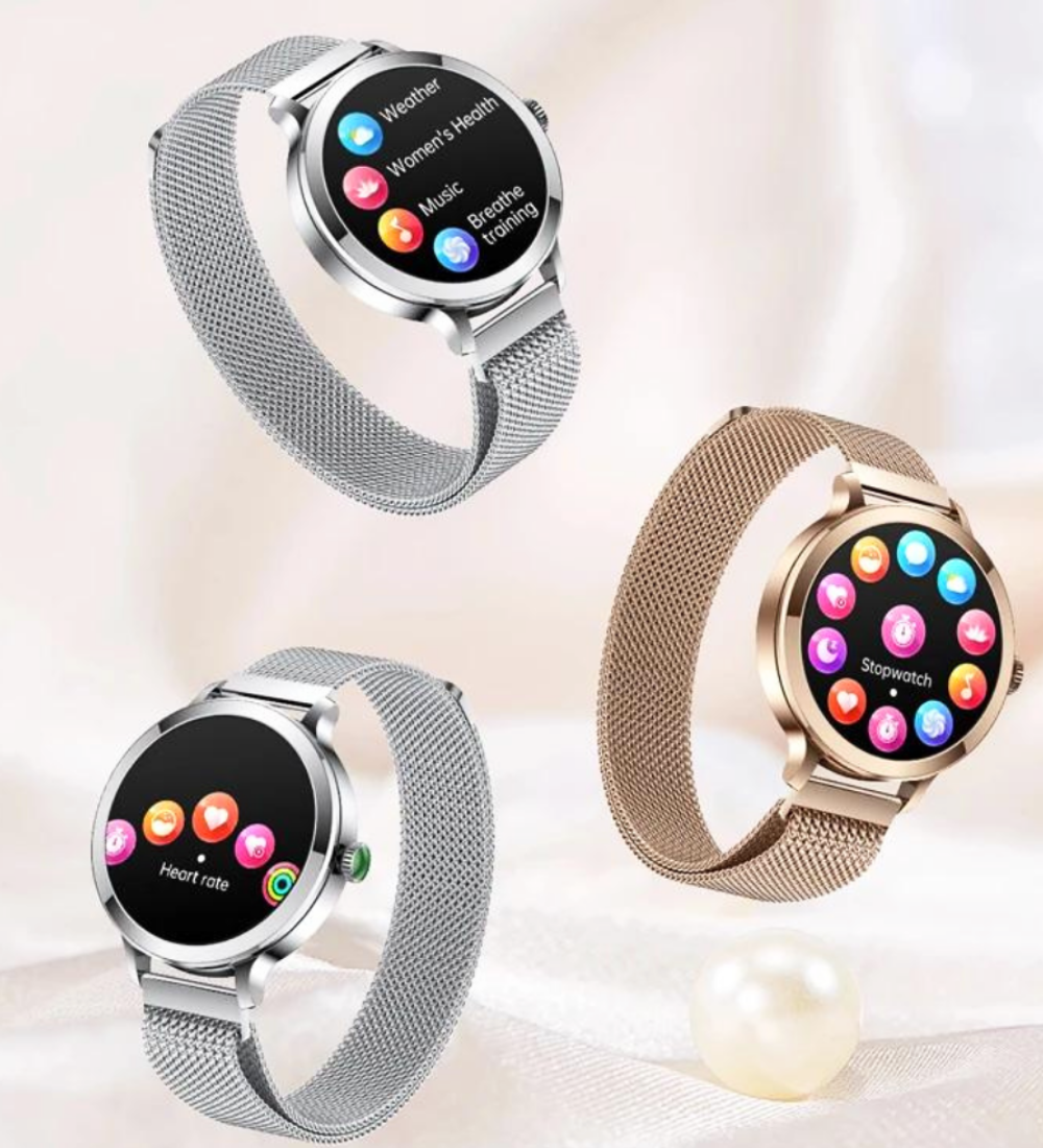 Damen-Smartwatch mit 1,1 Zoll AMOLED-Display und Bluetooth-Anruffunktion | SMART080