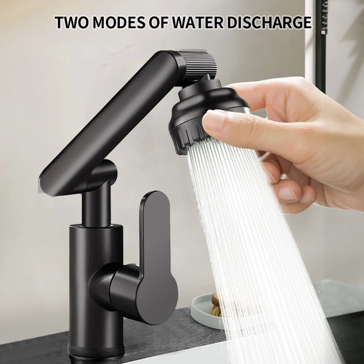Flexible Küchenarmatur mit schwenkbarem Brausekopf