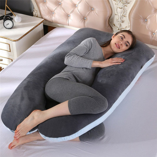 Ergonomisches Seitenschläferkissen 130x70 cm mit Baumwollbezug