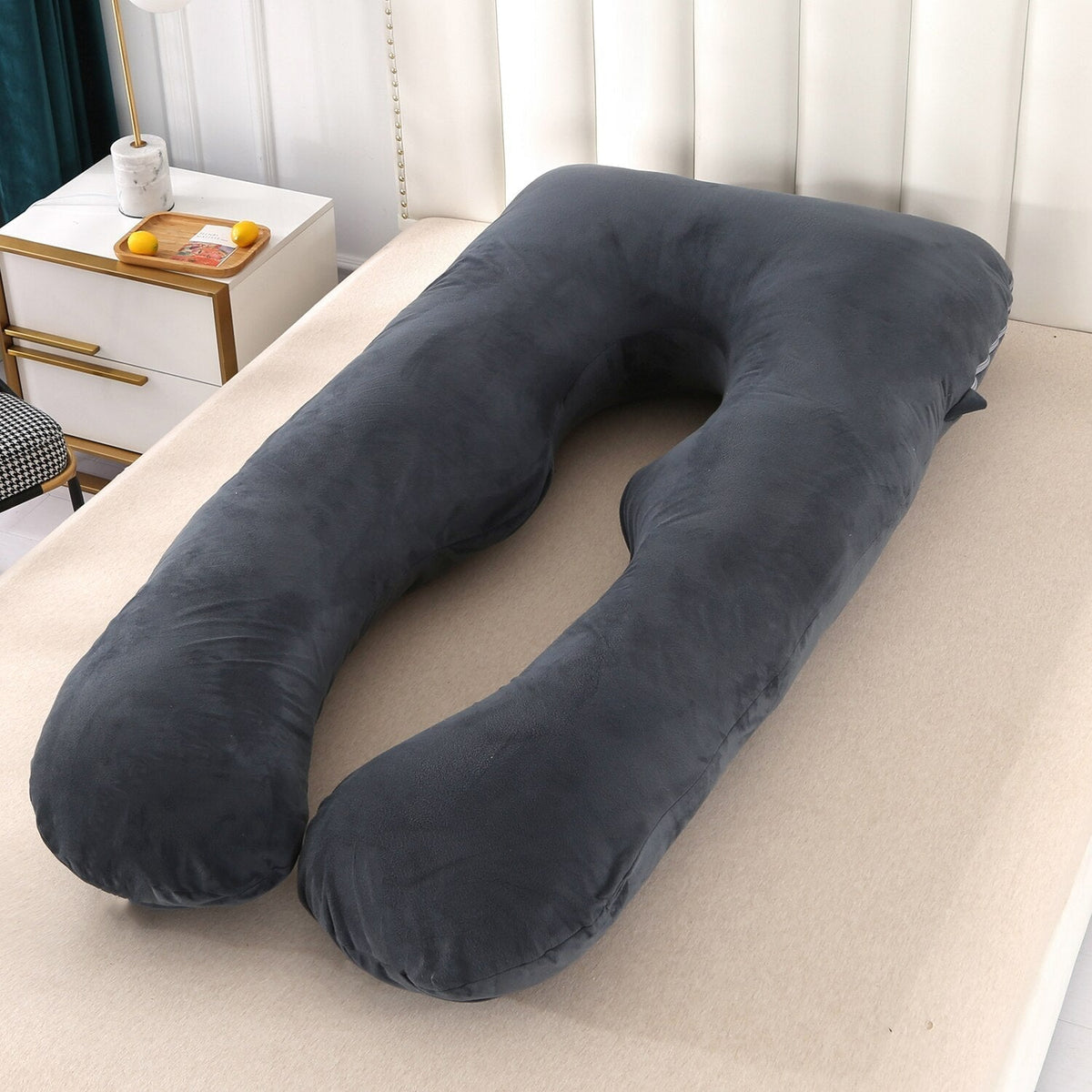 Ergonomisches Seitenschläferkissen 130x70 cm mit Baumwollbezug